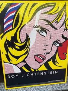 lot 225 image: Roy Lichtenstein 1965 Girl With The Hair Ribbon Framed Print