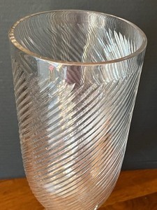 lot 87 image: Tall Lovely Swirled Glass Vase