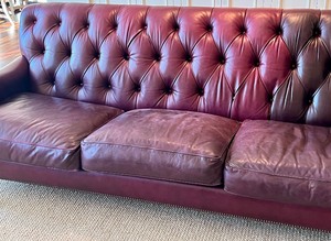 lot 19 image: Patricia Edwards Canterbury Leather Sofa