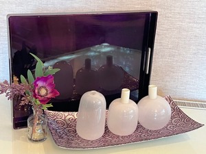 lot 34 image: Hues of Purple Charming Home Decor Grouping