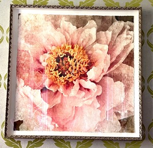 lot 26 image: Beautiful Large Framed Peony Print from Ethan Allen