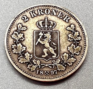 lot 40 image: 2 Kroner 1897 Coin