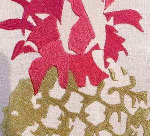 lot 116 image: Pineapple Themed Embroidered Framed Art