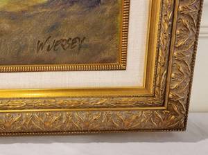 lot 304 image: Ornately Framed William Jersey Original Oil Painting