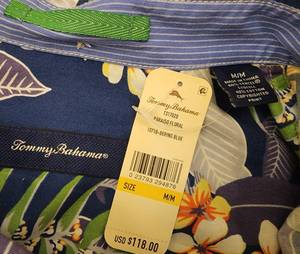 lot 312 image: New with Tags Tommy Bahamas Long-Sleeved Shirt