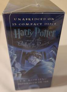 lot 325 image: Unabridged J.K. Rowing, Harry Potter Novels on CD Sets