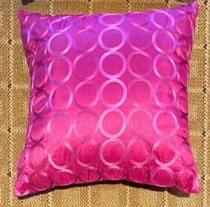lot 129 image: Pair of Fun Fuchsia Accent Pillows