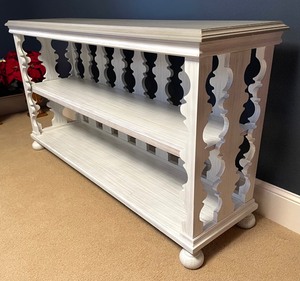 lot 145 image: Wooden AccentConsole Three Tiered Table