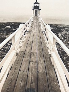 lot 157 image: Gorgeous Black and White Framed Photography Lighthouse Print