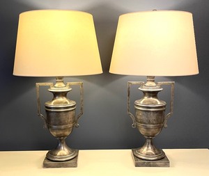 lot 160 image: Pair of Lovely Heavy Lamps
