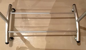 lot 389 image: Metal Adjustable Height Clothing Rack on Casters