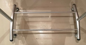lot 399 image: Adjustable Height Metal Clothing Rack on Casters
