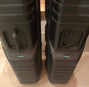 lot 396 image: Pair of Golf Guard Hard Sided Rolling Golf Club Travel Bags