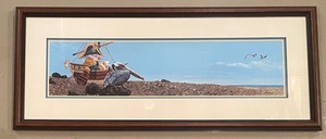lot 413 image: The Greenwich Workshop Waiting For The Tide Framed Print by James C. Christiansen