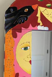 lot 202 image: Whimsical and Fun Did You Play Today Wall Mirror