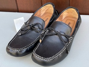 lot 378A image: Pair of Mens Alfani Black Loafers - Size 10.5