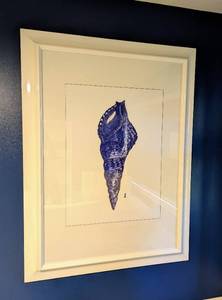 lot 14A image: Extra Large Framed Ethan Allen Sea Life Print