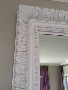 lot 23D image: Enormous Ornate White Wall Mirror