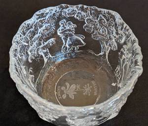 lot 61 image: Kosta Boda Textured Crystal Bowl
