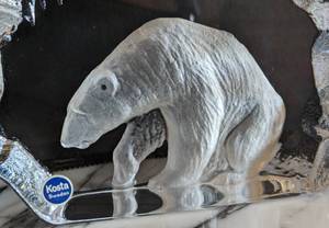 lot 69 image: Kosta Boda Crystal Bear Sculpture