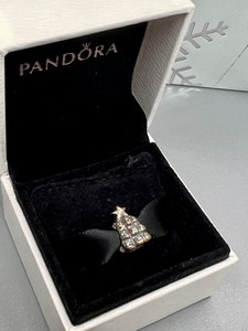 lot 435 image: Sterling Pandora Christmas Tree Charm w Box