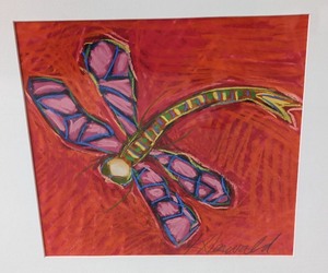 lot 212 image: Dragonfly Framed Art