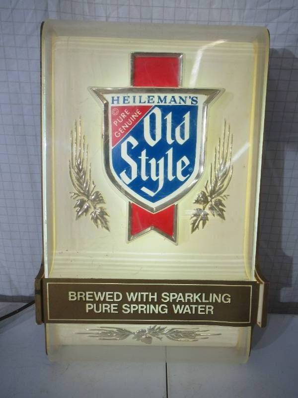 Vintage Heileman's Old Style Beer Sign Non Lighted Sconce 