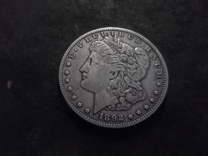 1892 O Morgan Silver Dollar