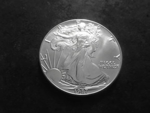 1987 Silver Eagle Dollar 1 Oz. 99.9 Fine MSFrom UNC Roll