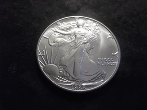 1988 Silver Eagle Dollar 1 Oz. 99.9 Fine MSFrom UNC Roll