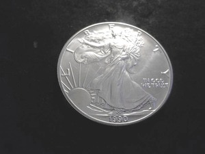 1990 Silver Eagle Dollar 1 Oz. 99.9 Fine MSFrom UNC Roll