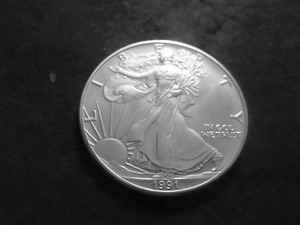 1991 Silver Eagle Dollar 1 Oz. 99.9 Fine MSFrom UNC Roll