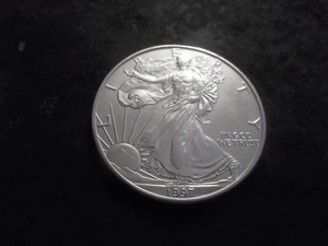 1997 Silver Eagle Dollar 1 Oz. 99.9 Fine MSFrom UNC Roll