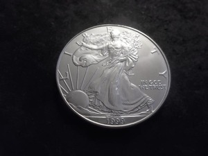 1999 Silver Eagle Dollar 1 Oz. 99.9 Fine MSFrom UNC Roll