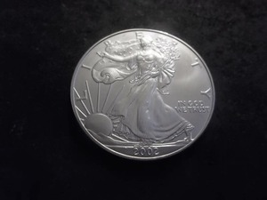 2002 Silver Eagle Dollar 1 Oz. 99.9 Fine MSFrom UNC Roll