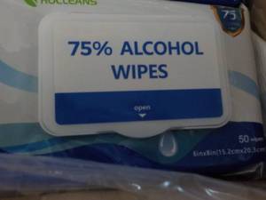 HoCleans case of 24 - 50 ct Alcohol...