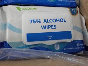 HoCleans case of 24 - 50 ct Alcohol...