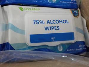 HoCleans case of 24 - 50 ct Alcohol...