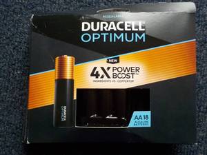 18 Duracell Optimum AA Batteries...