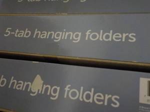 5 Tab Hanging Folders and Letter si...