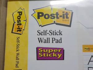 2 Post it Self Stick Wall Pads 20 x...