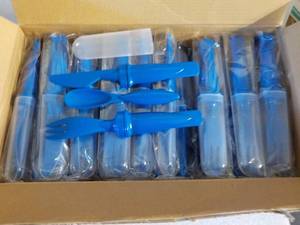 Case of 50 Royal Blue Cutlery Sets...