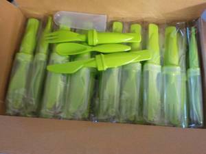 Case of 50 Lime Green Cutlery Sets...