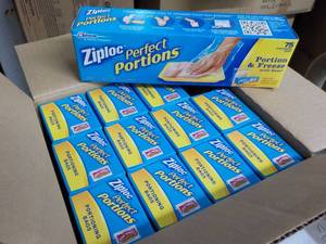 12 Boxes Ziploc Perfect Portion Bag...