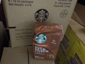 6 - 12 oz Bags Starbucks Pike Place...