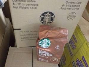 6 - 12 oz Bags Starbucks Pike Place...