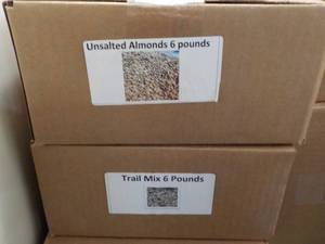 6 lb. Box Unsalted Almonds and 6 lb...