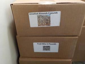 6 lb. Box Unsalted Almonds and 6 lb...