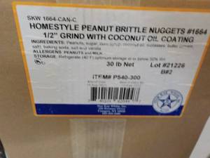 30 lb. Box Homestyle Peanut Brittle...