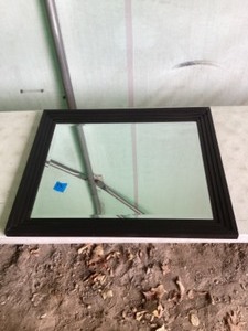 lot 12 image: Black framed mirror